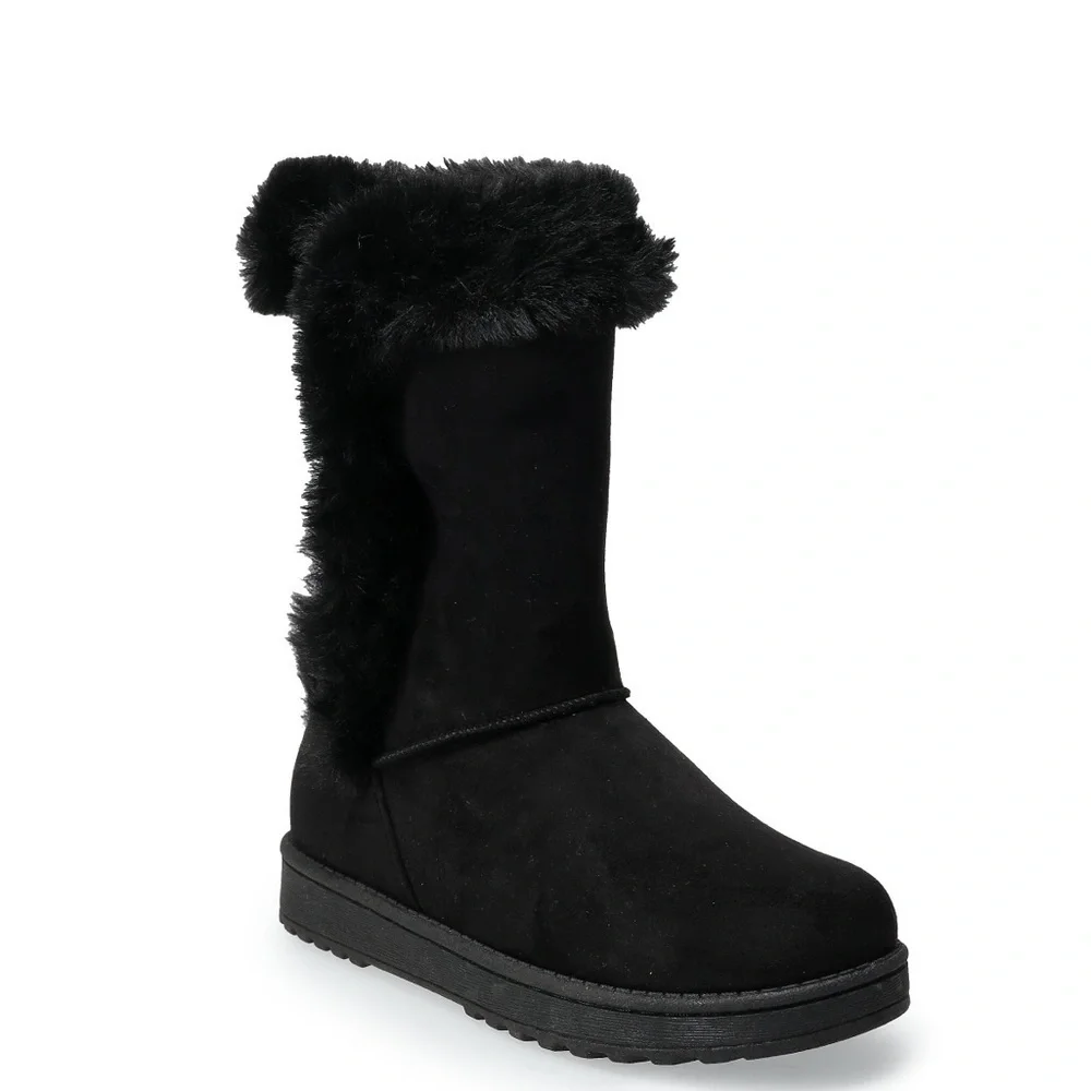 SO Sophia black winter boots. Size 2 youth